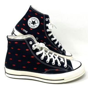 Converse Chuck 70 Embroidered Lips High Top Black Canvas Men’s Sneakers A01600C